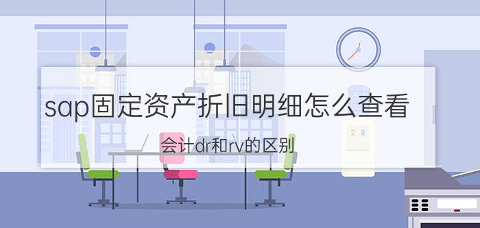 sap固定资产折旧明细怎么查看 会计dr和rv的区别？